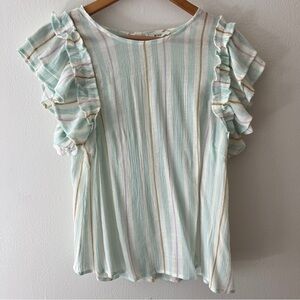 Pastel Stripe Shortsleeve Top